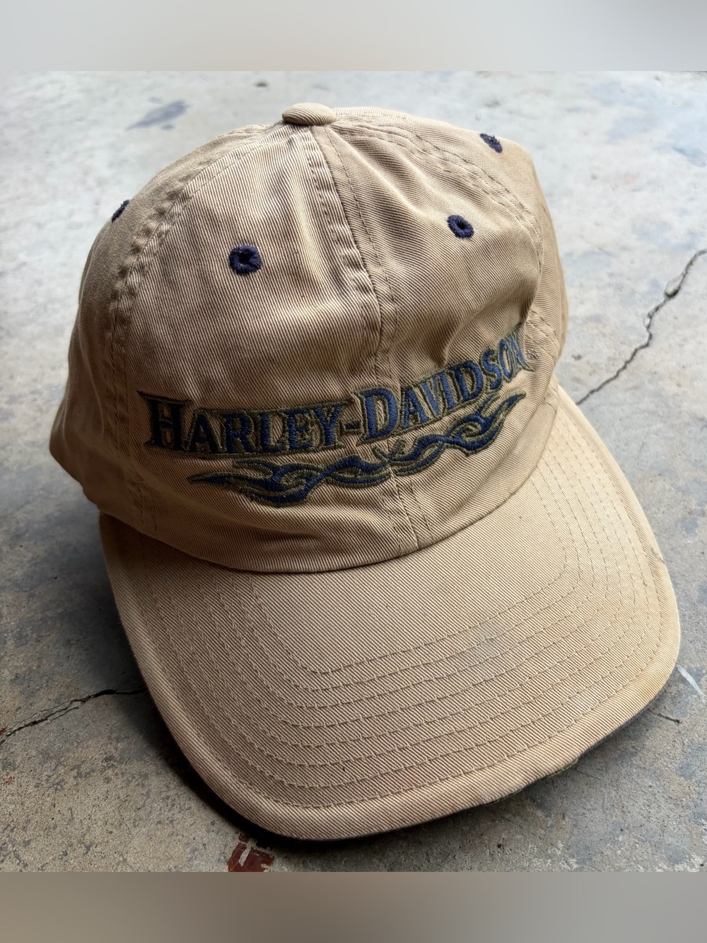 Harley-Davidson Men's Tan Embroidered Cap